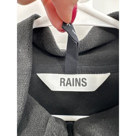 Rains Addis Fleece Half Zip in Black Unisex Size large - Picture 5 of 8